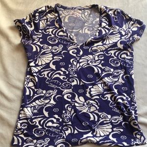 GUC Lilly Pulitzer V Neck T Shirt Size L